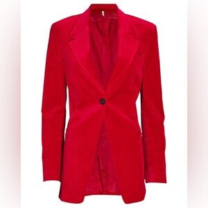 T65 FRAME
Velvet‎ Single-Breasted Blazer